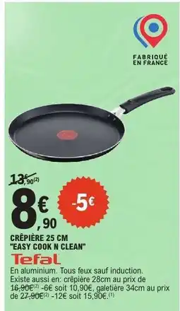 E.Leclerc CRÊPIÈRE 25 CM EASY COOK N CLEAN offre