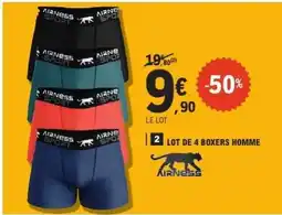 E.Leclerc LOT DE 4 BOXERS HOMME offre