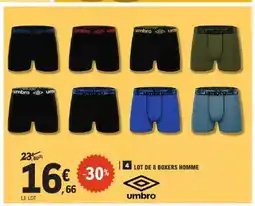 E.Leclerc LOT DE 8 BOXERS HOMME offre