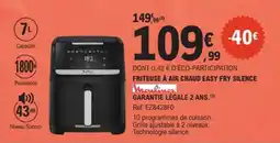 E.Leclerc FRITEUSE À AIR CHAUD EASY FRY SILENCE offre