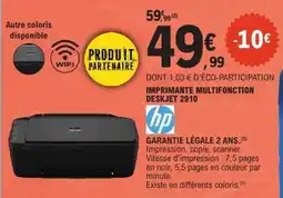 E.Leclerc IMPRIMANTE MULTIFONCTION DESKJET 2910 offre