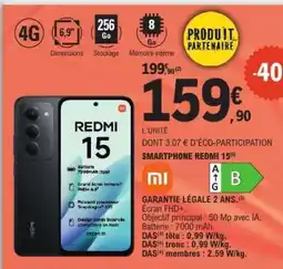 E.Leclerc Smartphone Redmi 15 offre