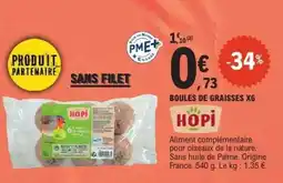 E.Leclerc BOULES DE GRAISSES X6 offre