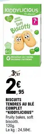 E.Leclerc Apple - biscuits tendres au blé complet kiddylicious offre