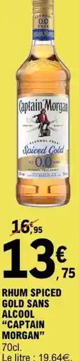 E.Leclerc Captain morgan - rhum spiced gold sans alcool offre