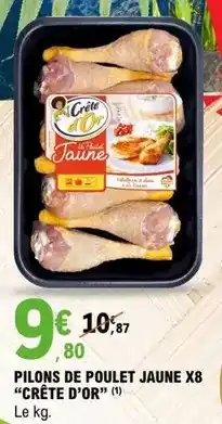 E.Leclerc Pilons de poulet jaune x8 offre