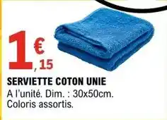 E.Leclerc Dim - serviette coton unie offre