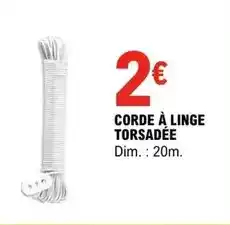 E.Leclerc Dim - corde à linge torsadee offre