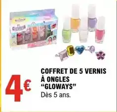 E.Leclerc Coffret de 5 vernis a ongles offre