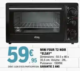E.Leclerc Elsay - mini four t2 noir offre