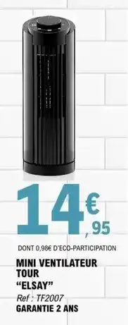 E.Leclerc Elsay - mini ventilateur tour offre