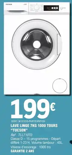 E.Leclerc Tucson - lave linge tkg 1000 tours tuicon offre