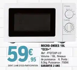 E.Leclerc Micro-ondes 19l offre