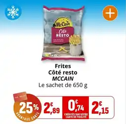 Coccinelle Supermarché MCCAIN Frites Côté resto offre