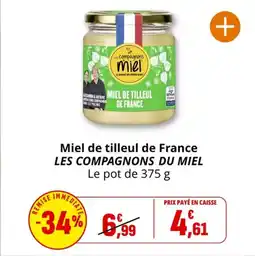 Coccinelle Supermarché LES COMPAGNONS DU MIEL Miel de tilleul de France offre
