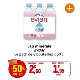 Coccinelle Supermarché EVIAN Eau minérale offre