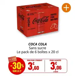 Coccinelle Supermarché COCA COLA Sans sucre offre
