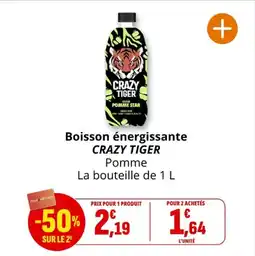 Coccinelle Supermarché CRAZY TIGER Boisson énergissante offre