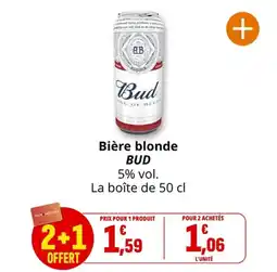 Coccinelle Supermarché BUD Bière blonde offre