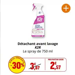 Coccinelle Supermarché K2R Détachant avant lavage offre