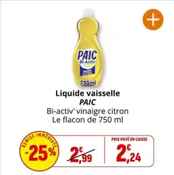 Coccinelle Supermarché PAIC Liquide vaisselle offre
