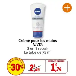 Coccinelle Supermarché NIVEA Crème pour les mains offre