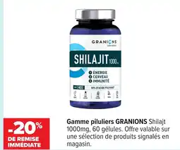 Carrefour GRANIONS Gamme piluliers offre
