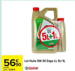 Carrefour CASTROL Lot Huile 5W-30 Edge offre