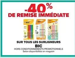 Carrefour BIC Sur tous les surligneurs offre