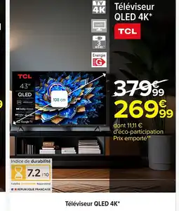 Carrefour TCL Téléviseur QLED 4K offre