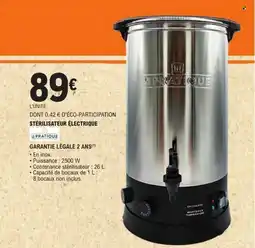 E.Leclerc LE PRATIQUE Stérilisateur électrique offre
