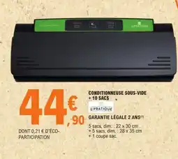 E.Leclerc LE PRATIQUE Conditionneuse sous-vide +10 sacs offre