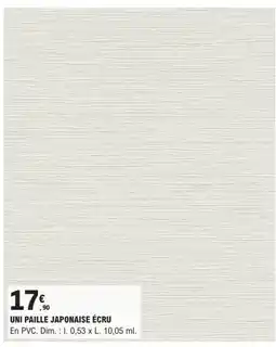 E.Leclerc Brico Uni paille japonaise écru offre