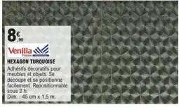 E.Leclerc Brico VENILIA Hexagon turquoise offre