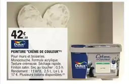 E.Leclerc Brico DULUX Peinture crème de couleur offre