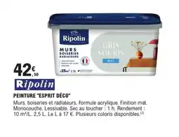E.Leclerc Brico RIPOLIN Peinture esprit déco offre