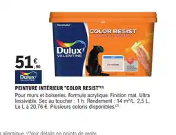 E.Leclerc Brico DULUX Peinture intérieur color resist offre