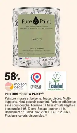E.Leclerc Brico PURE & PAINT Peinture offre