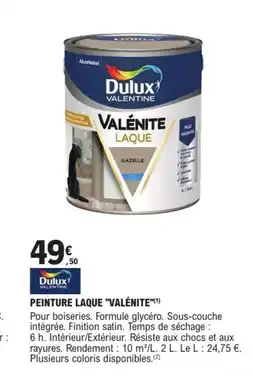 E.Leclerc Brico DULUX Peinture laque valénite offre