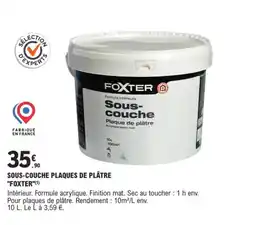E.Leclerc Brico FOXTER Sous-couche plaques de plâtre offre