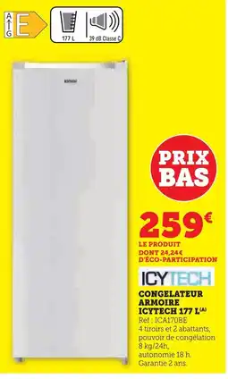 Super U ICYTECH Congelateur armoire offre