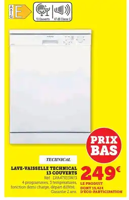 Super U TECHNICAL Lave-vaisselle 13 couverts offre