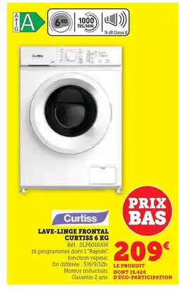 Super U CURTISS Lave-linge frontal offre
