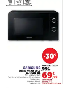 Super U SAMSUNG Micro-ondes solo offre