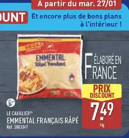 ALDI LE CAVALIER Emmental français râpé offre