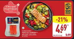 ALDI GOLDEN SEAFOOD Pavés de saumon offre
