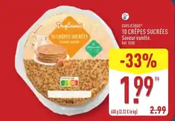 ALDI DAYLICIOUS 10 crêpes sucrées offre
