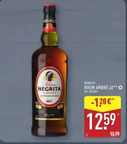ALDI NEGRITA Rhum ambré 40° offre