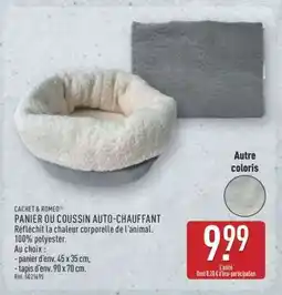 ALDI PANIER OU COUSSIN AUTO-CHAUFFANT offre