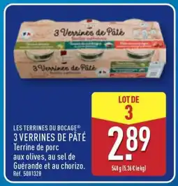 ALDI 3 VERRINES DE PÂTÉ offre